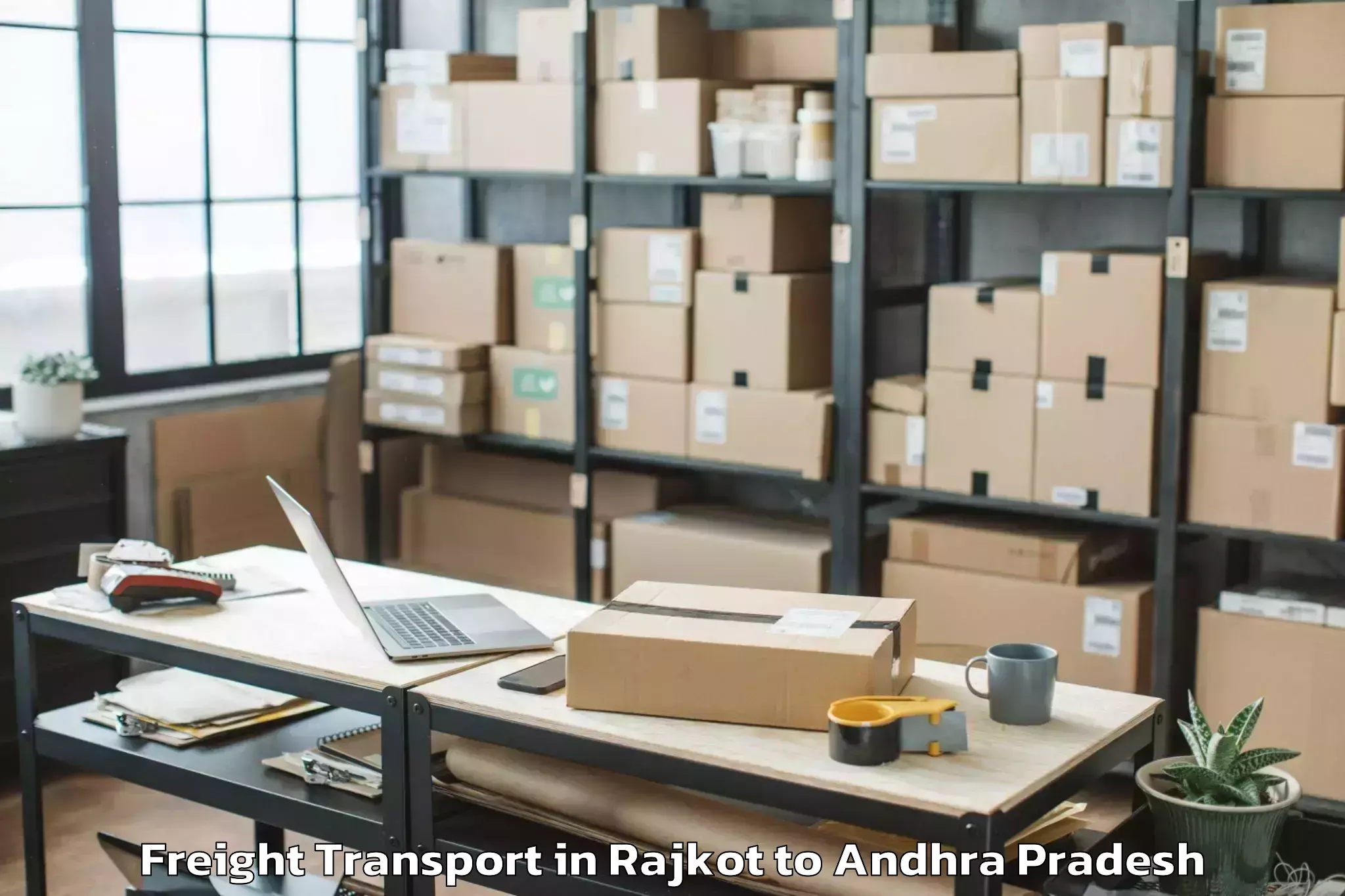 Top Rajkot to Gandlapenta Freight Transport Available